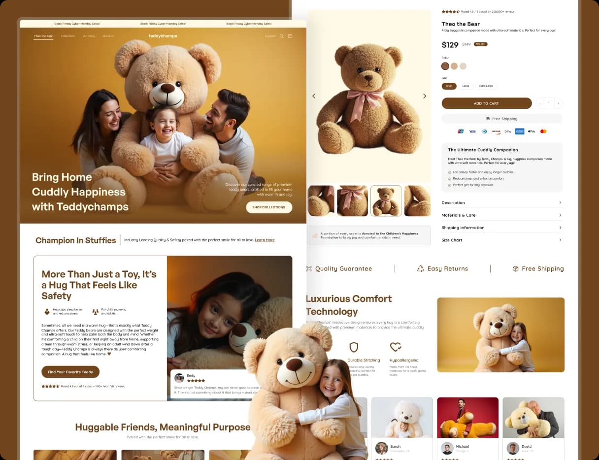 TEDDYCHAMPS - E-COMMERCE WEBSITE
